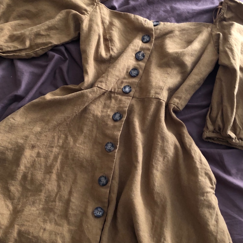 ZARA TRF Olive green dress